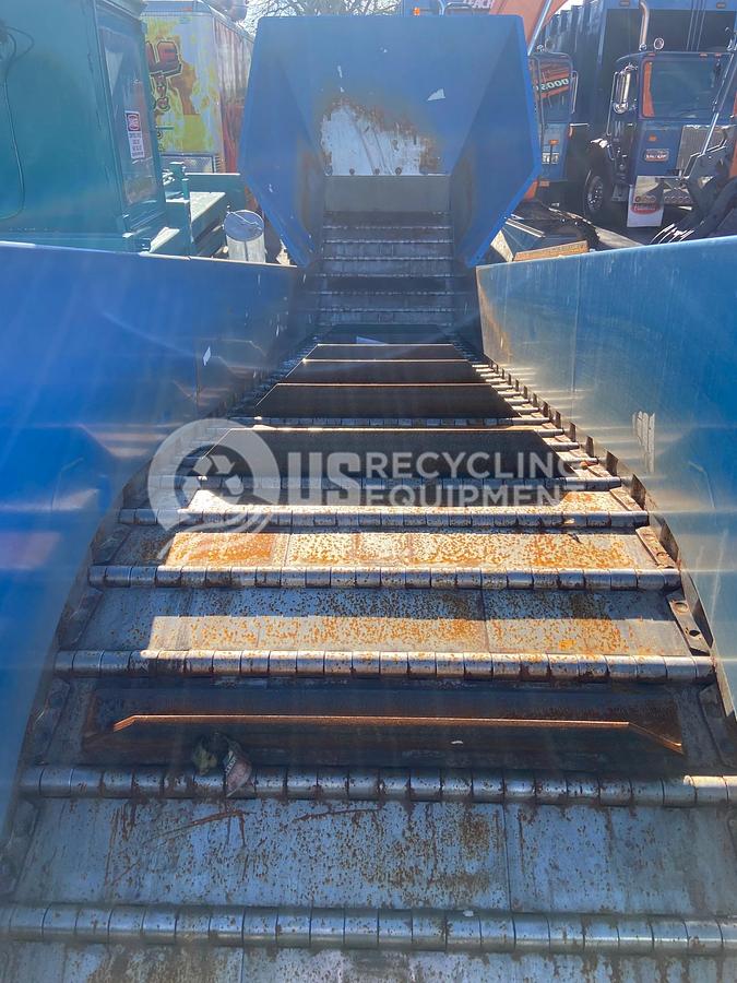 Used Maren 122 Closed Door Baler with Conveyor & Cart Dumper