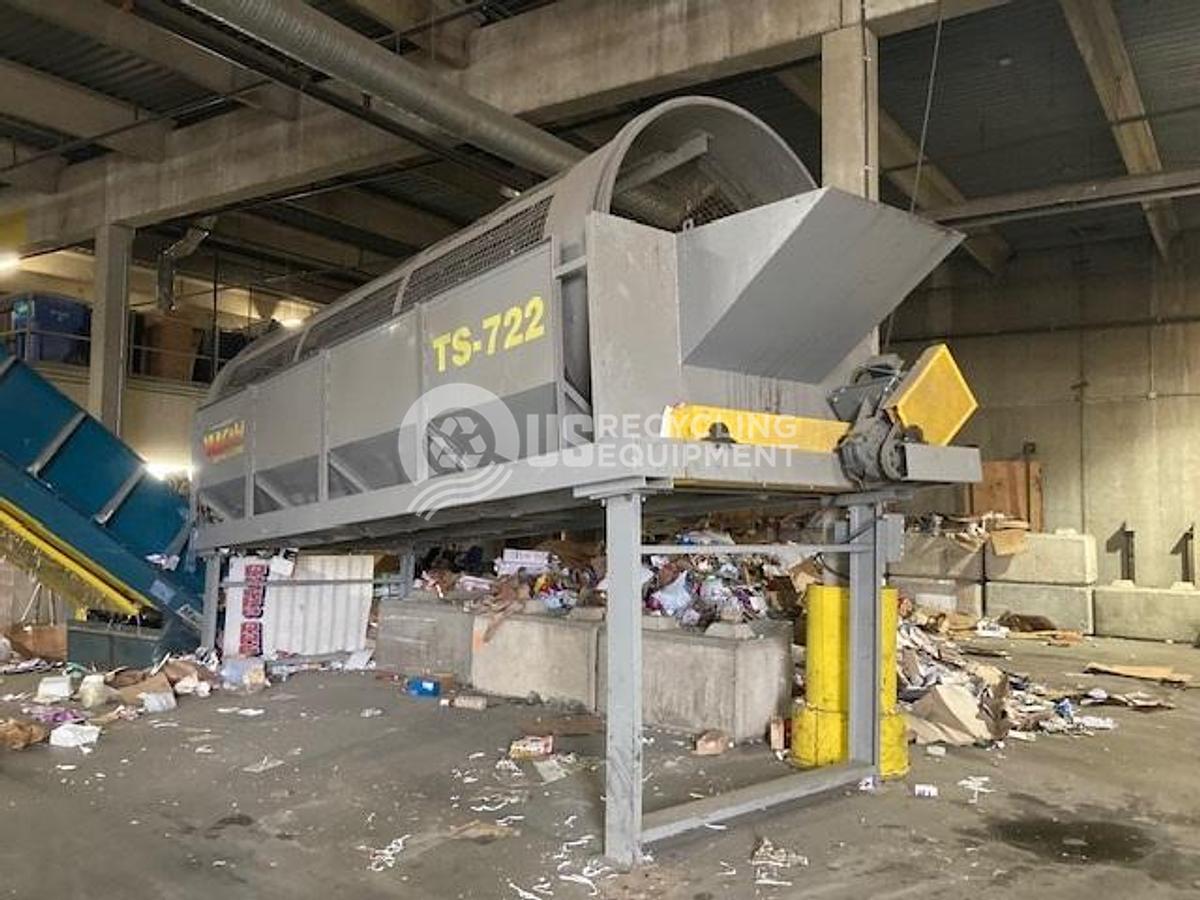 Used Vulcan TS-722 Trommel with Metering Conveyor