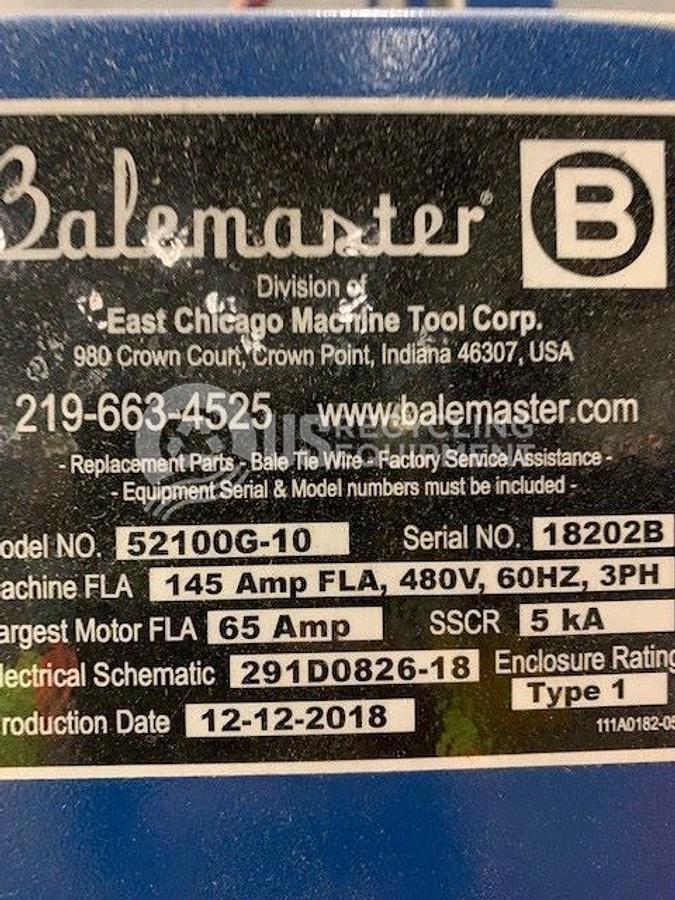 Used 2019 Balemaster 52100G-10