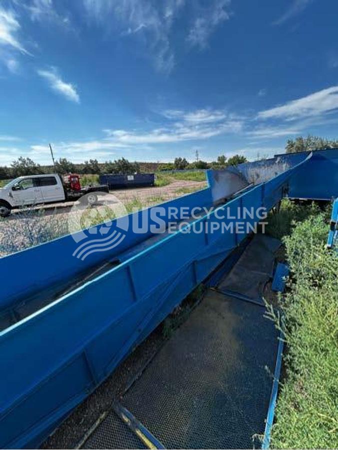 Used Unknown Manufacturer: Used 48" x 30' Slider Belt Conveyor with Hopper