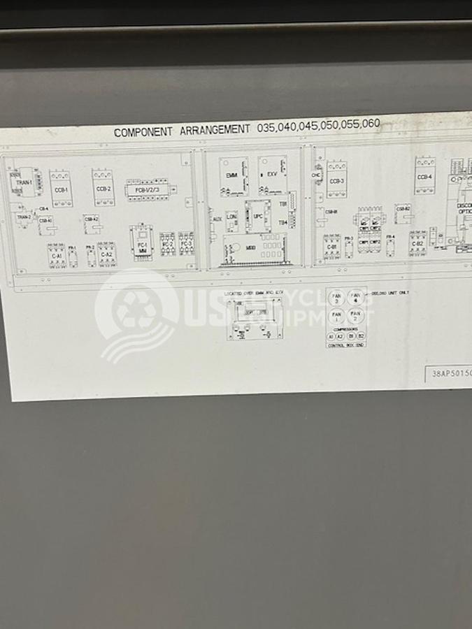 Used Carrier 38RAP0686DAH8FB4 30 Ton Air Cooled Chiller