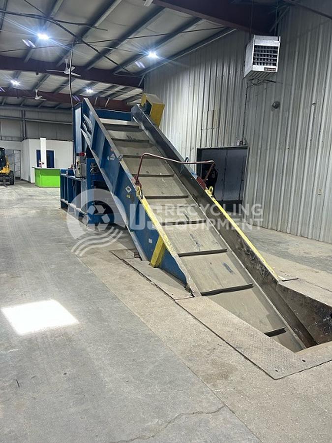 Used 1996 Excel EX-60 Closed Door Baler with Conveyor