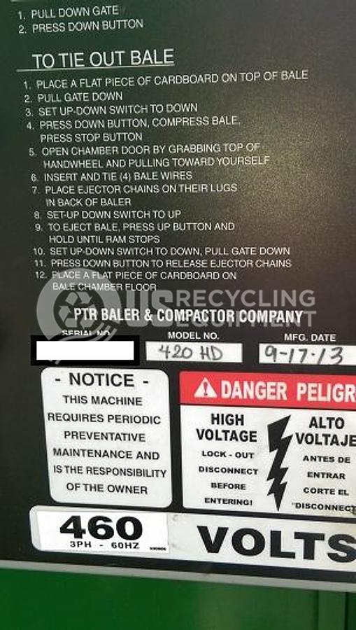 Used 2013 PTR 420-HD Stockroom Vertical