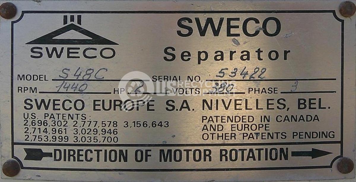 Used Sweco Vibro Energy Three (3) 48" Vibratory Screeners