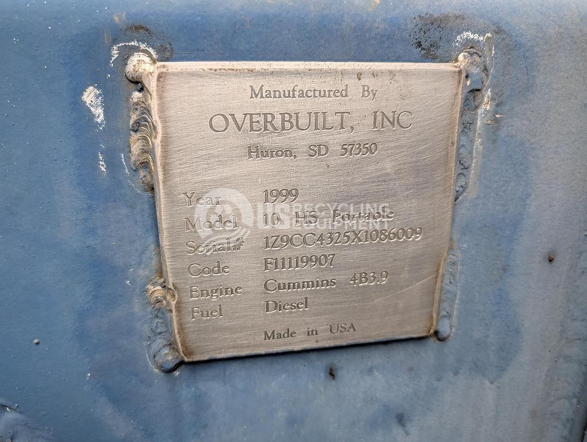 Used 1999 Overbuilt Inc 10HS Car Crusher