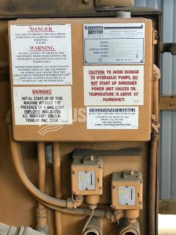 Refurbished Granutech Saturn 96-50 Dual Shaft