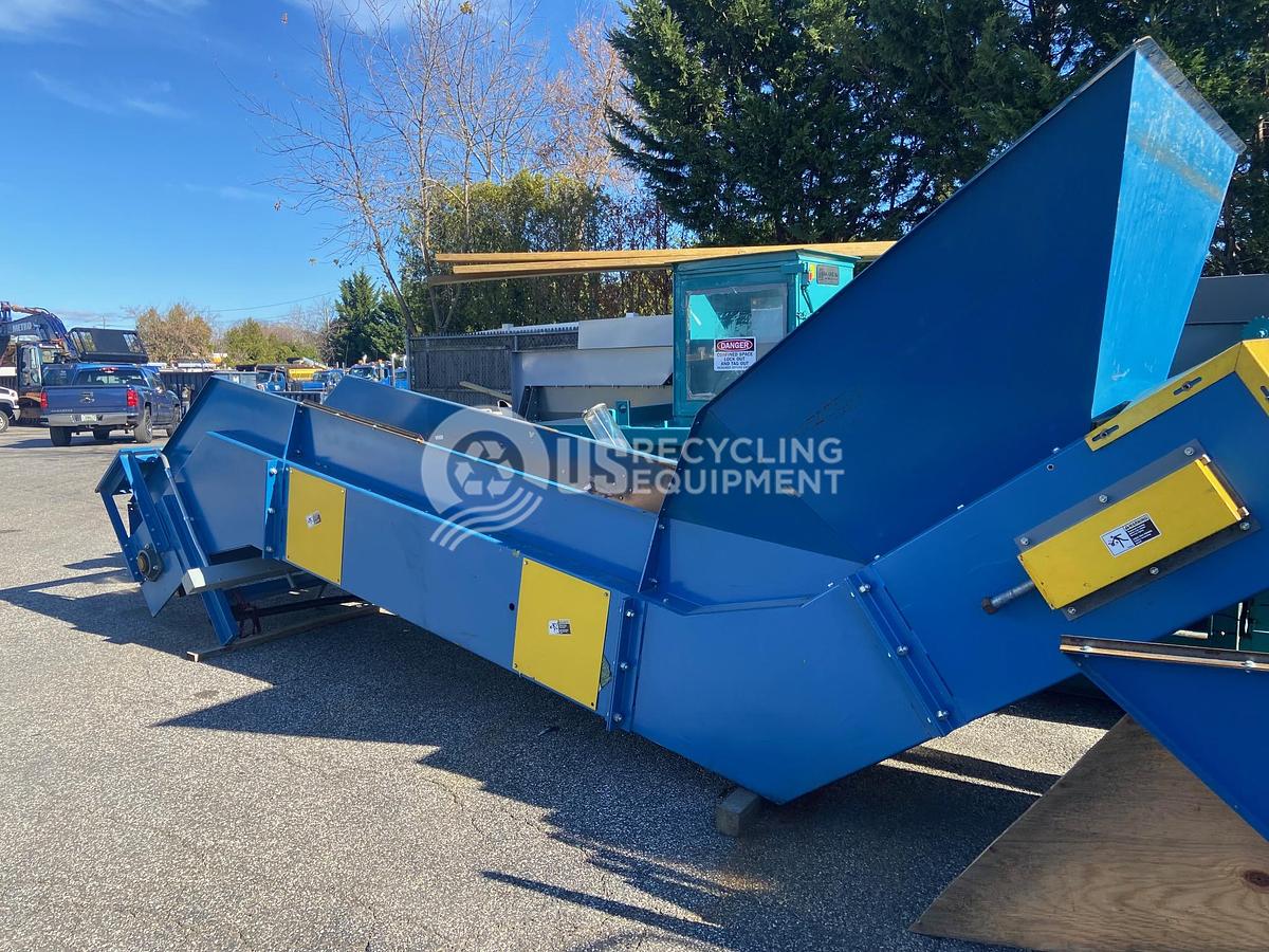 Used Maren 122 Closed Door Baler with Conveyor & Cart Dumper