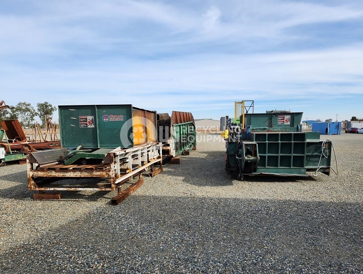Used 1995 Harris HRB-918W Horizontal 2 Ram with Krause Conveyor & Accent Wire Tier