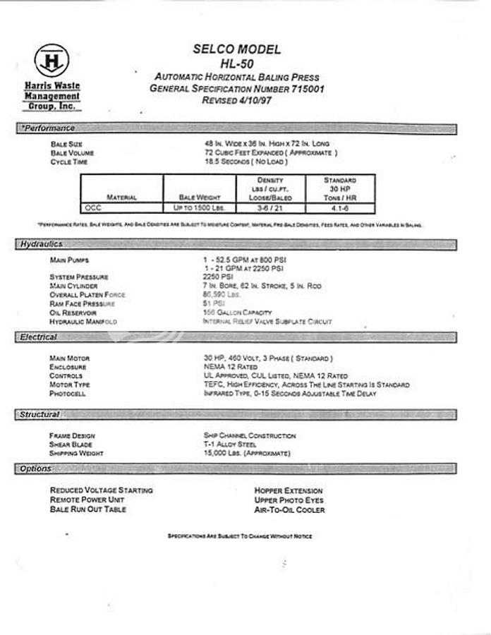 Refurbished 2006 Max Pak HCE 4272-60-8 Closed Door Horizontal