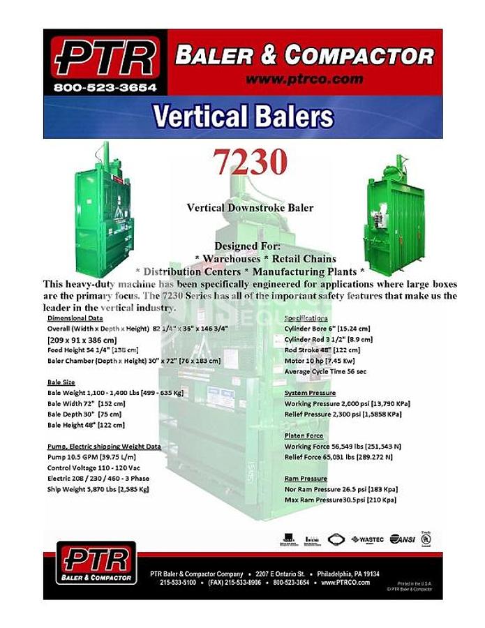 Used PTR Three (3) 7230 Vertical