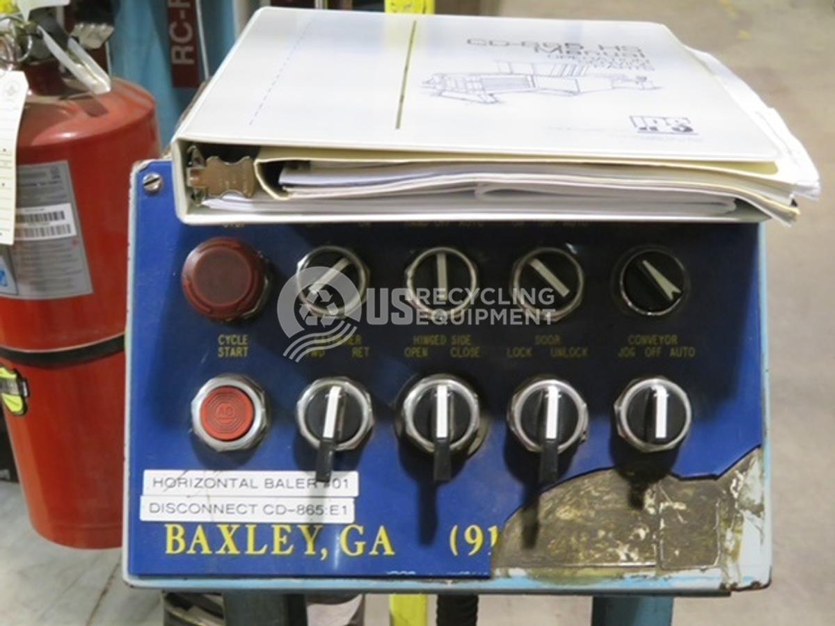 Used IPS CD-865-HS Baler with Feed Conveyor