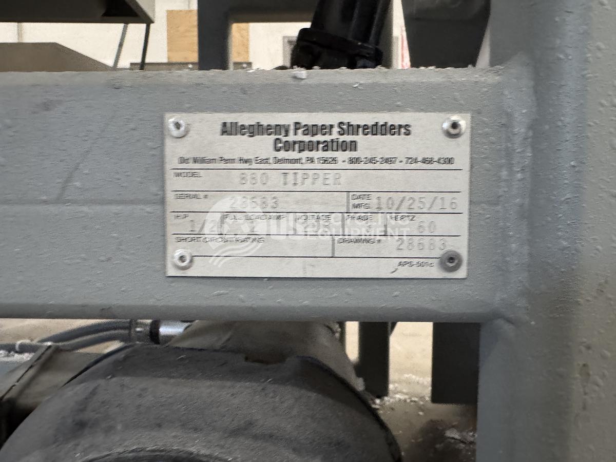 Used 2016 Allegheny 18-250C Paper Shredder