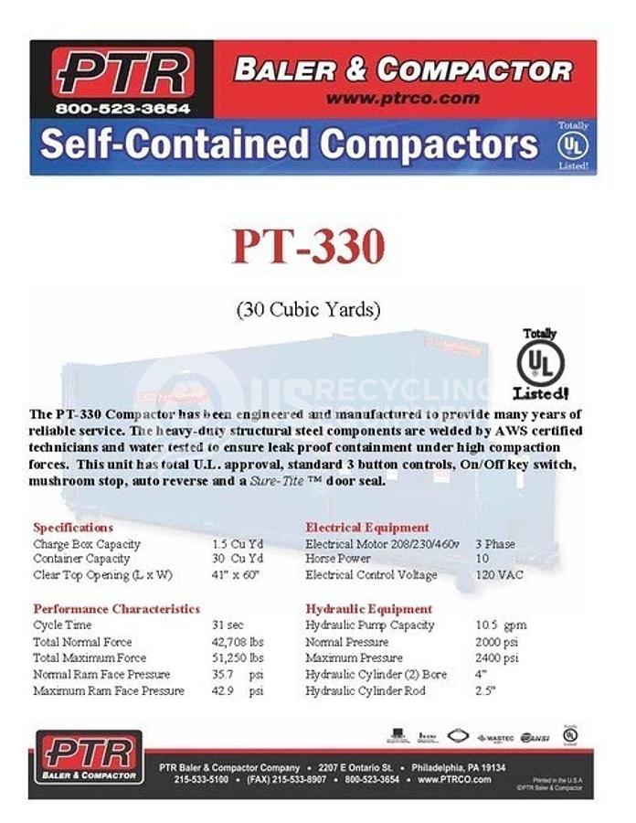 Used PTR Two (2) PTR 30 Yard Self Contained