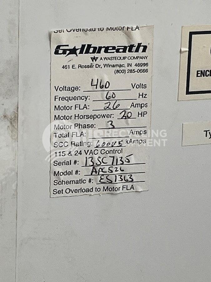 Used 2014 Galbreath APC-526 Pre-Crusher