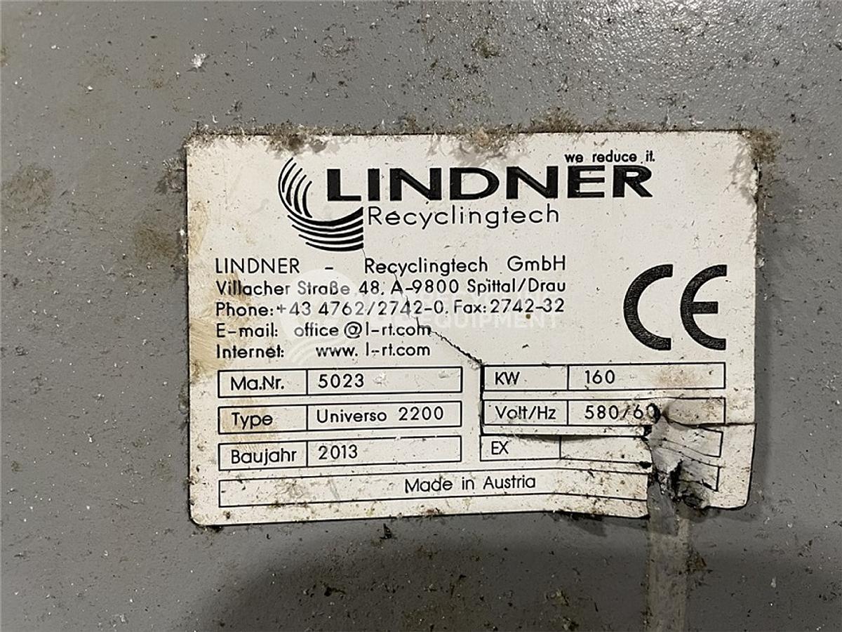 Used 2013 Lindner 2200 Single Shaft Shredder