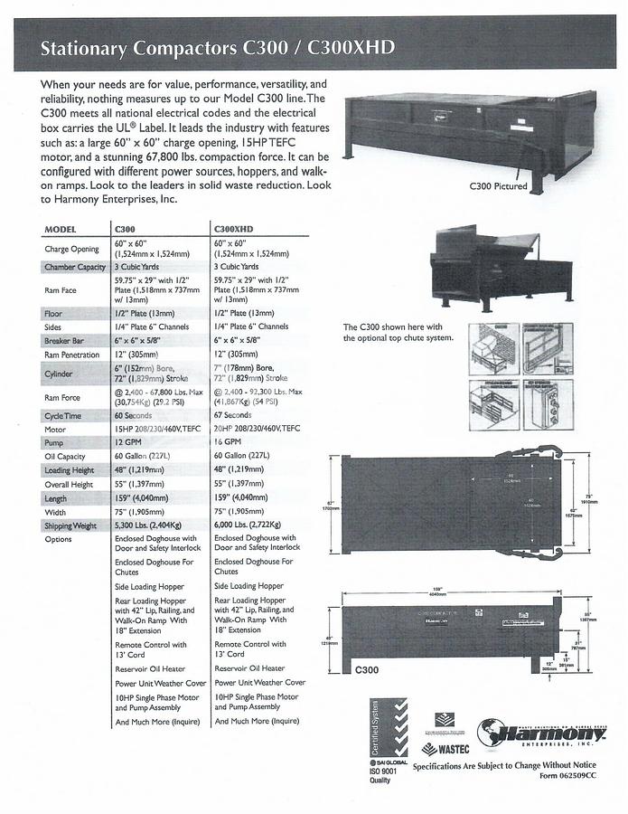 Used Harmony C300 Stationary