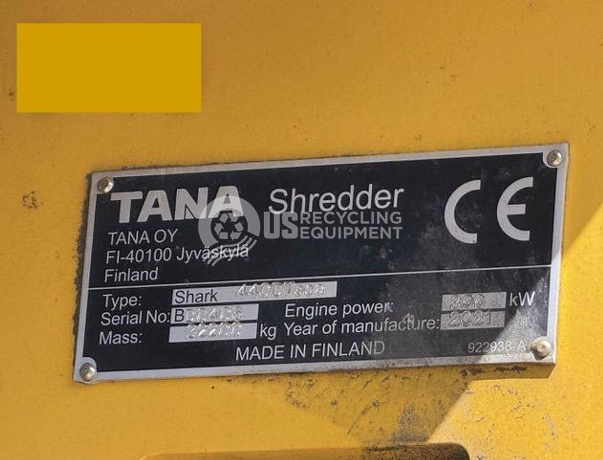 Used 2021 Tana 440DTeco Shark Mobile Shredder
