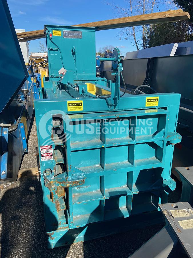 Used Maren 122 Closed Door Baler with Conveyor & Cart Dumper