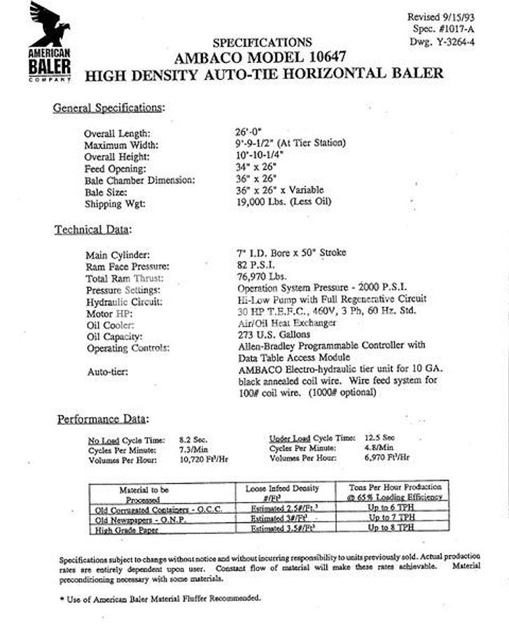 Used 72-OE-100 Horizontal Auto Tie