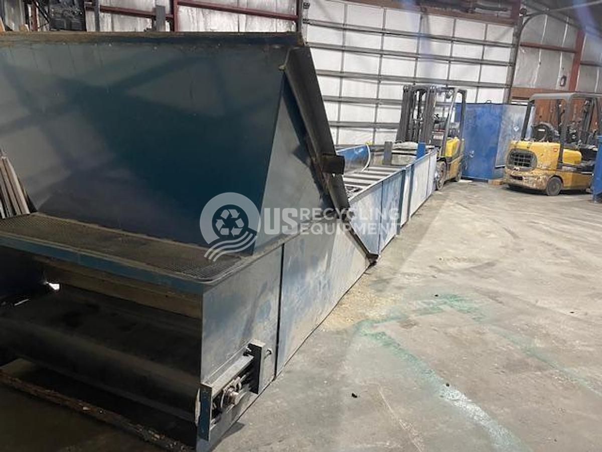 Used Unknown Manufacturer: Used Rubber Belt Pit Conveyor, Pit Steel, Hopper Extension