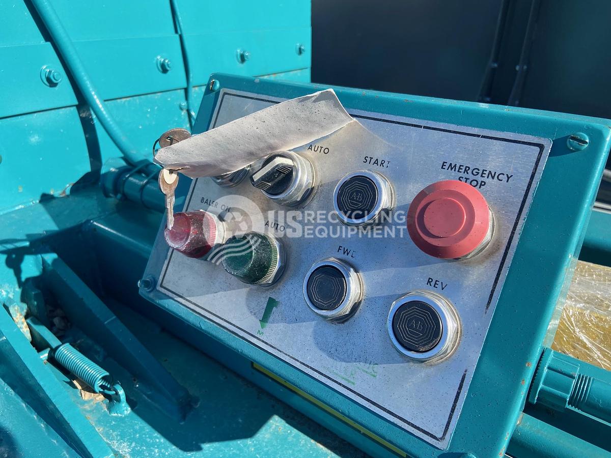 Used Maren 122 Closed Door Baler with Conveyor & Cart Dumper