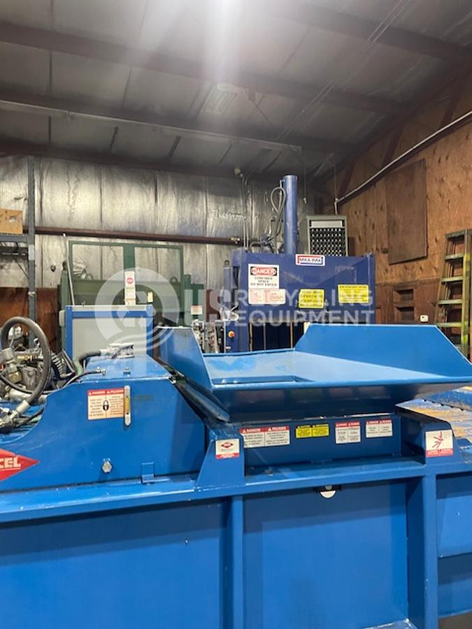 Used 2011 Excel EX-62 Full Penetration Baler with Excel Cart Dumper