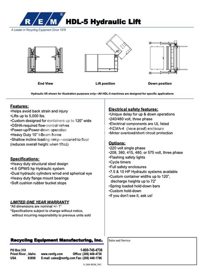 Used REM Two (2) Heavy Duty Lifts