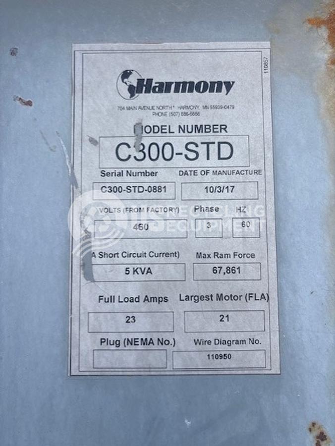 Used Harmony Three (3) 3Yard Stationary