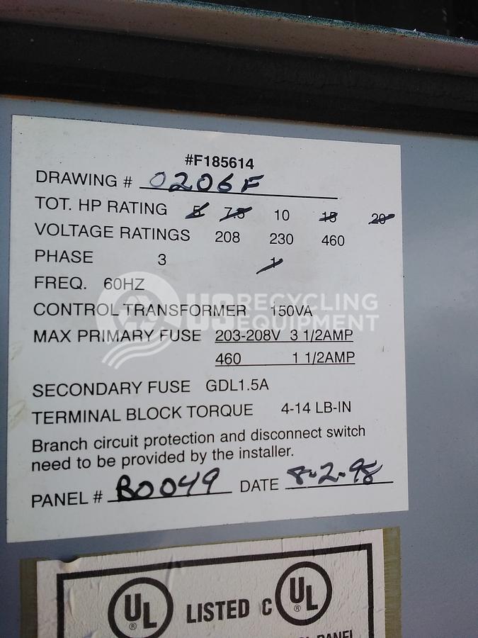 Used PTR Vertical Baler