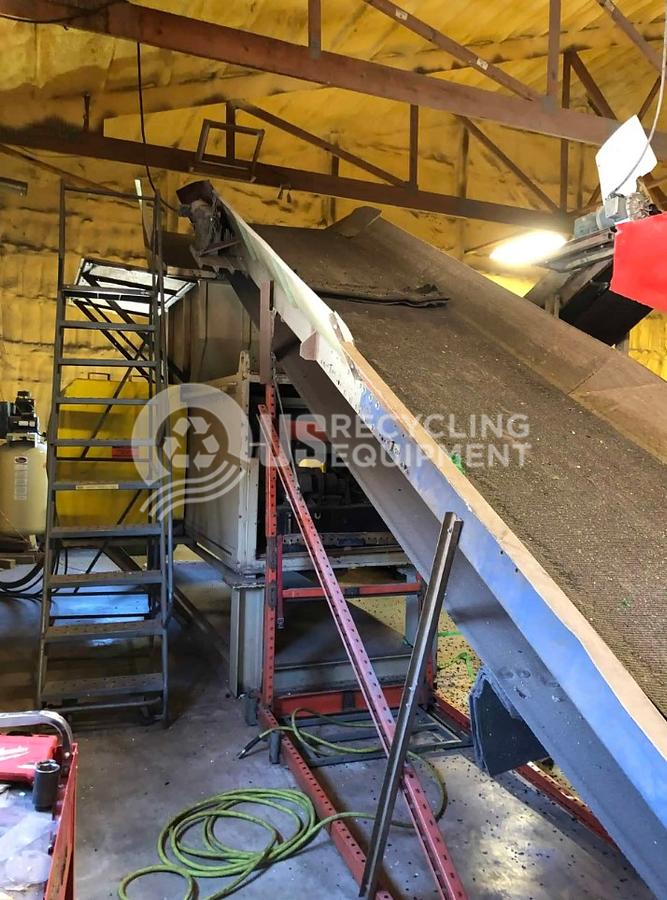Used Shred-Tech A-570 Single Shaft Shredder & Infeed Conveyor