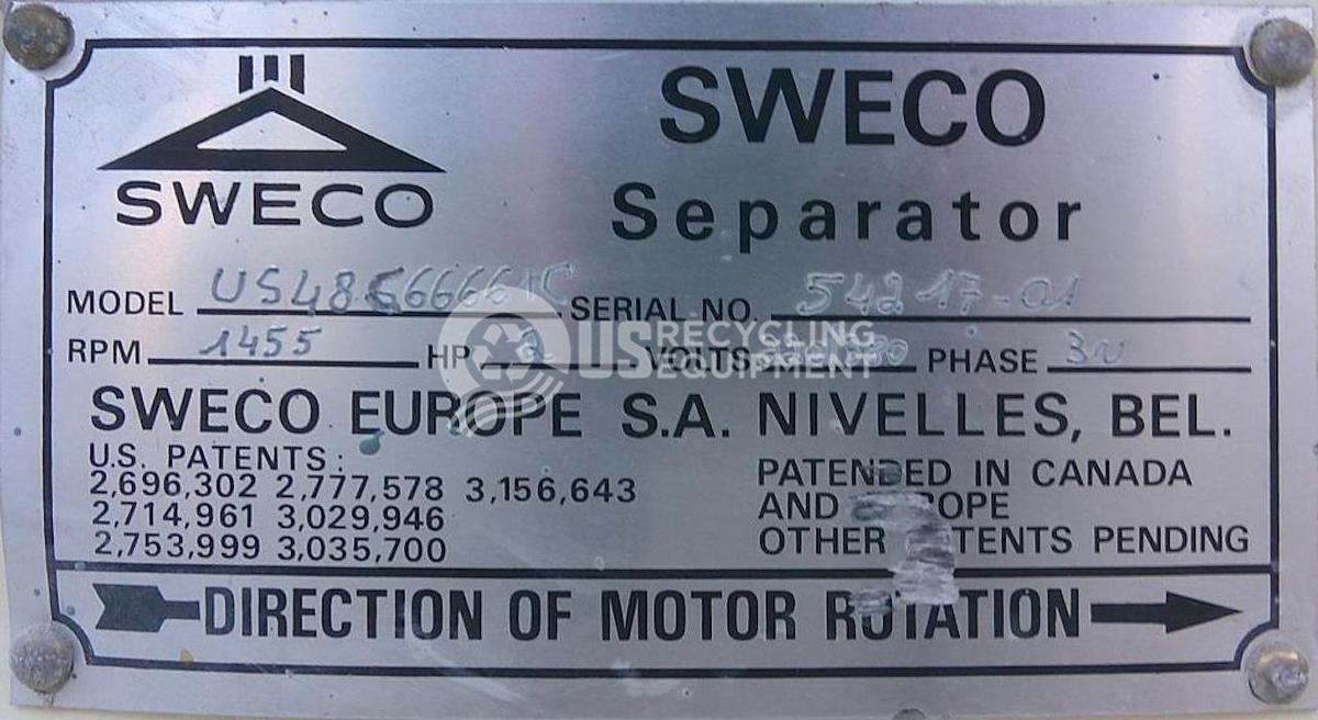 Used Sweco Vibro Energy Three (3) 48" Vibratory Screeners