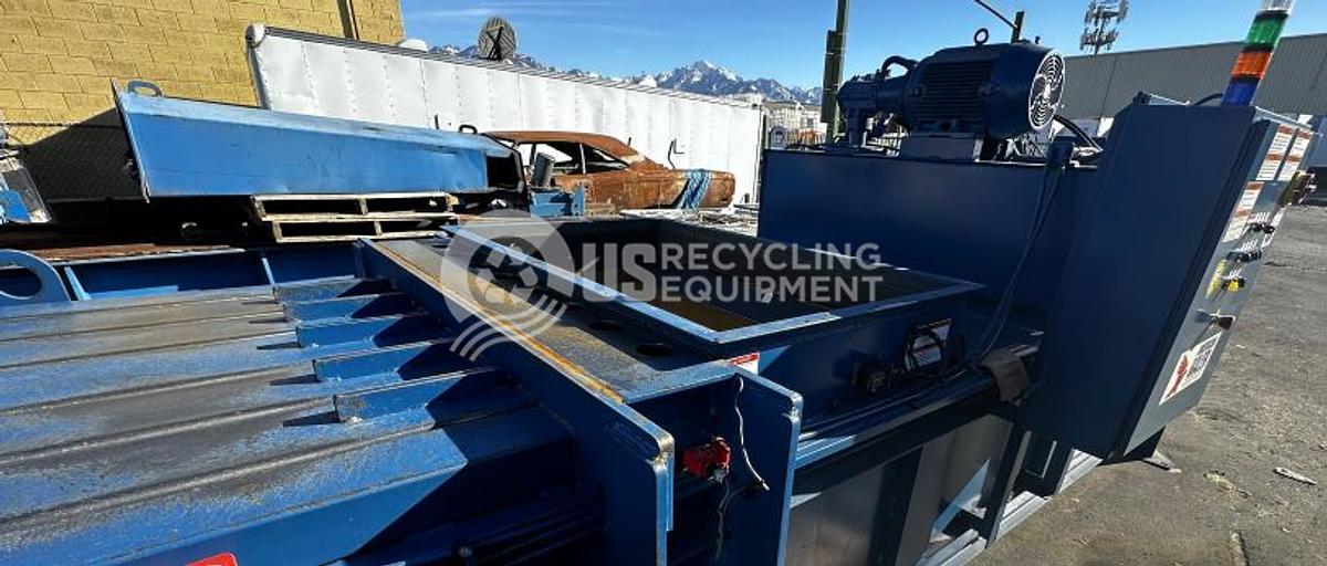 Used American PW3560 Closed Door Horizontal Baler with Conveyor