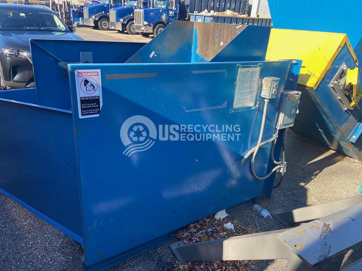 Used Maren 122 Closed Door Baler with Conveyor & Cart Dumper