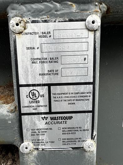 Used Wastequip Stationary Compactor