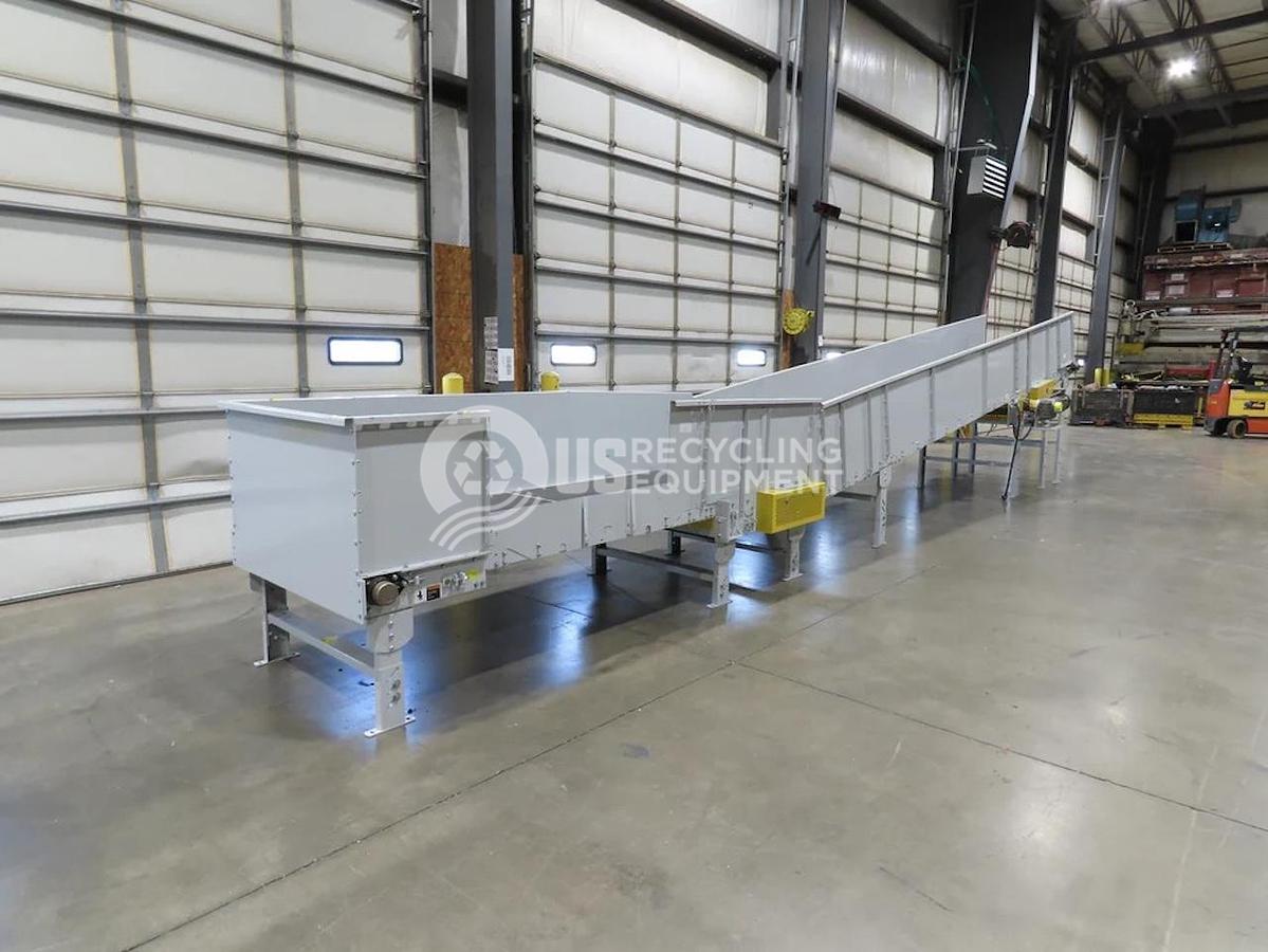 Used Hytrol 43 inch x 31 foot Inclined Conveyor