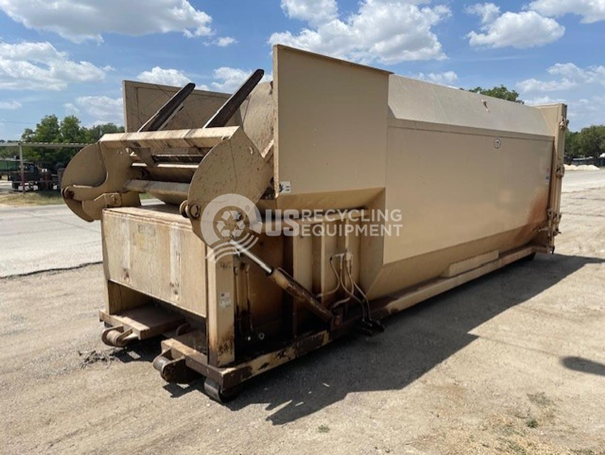 Used 2012 JV Manufacturing SCR-T2-34 Self Contained Compactor with Rear Cart Tipper
