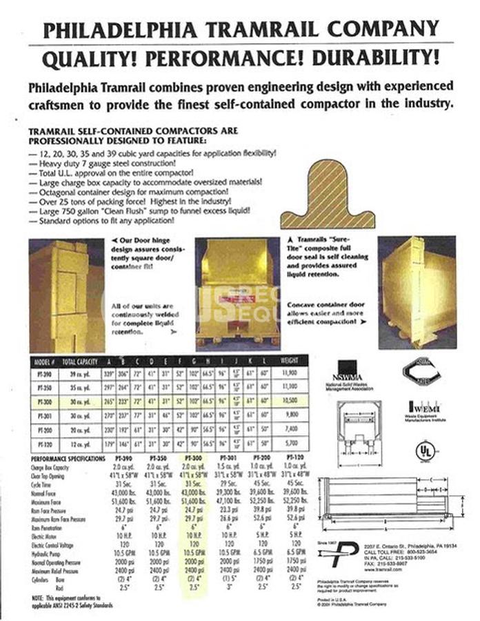 Used PTR Three (3) PT300 30 Yard Self Contained