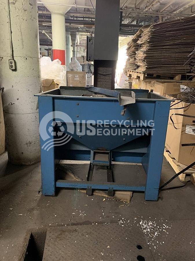 Used Unknown Manufacturer: Used Metal Belt Infeed Conveyor with Hopper Feed