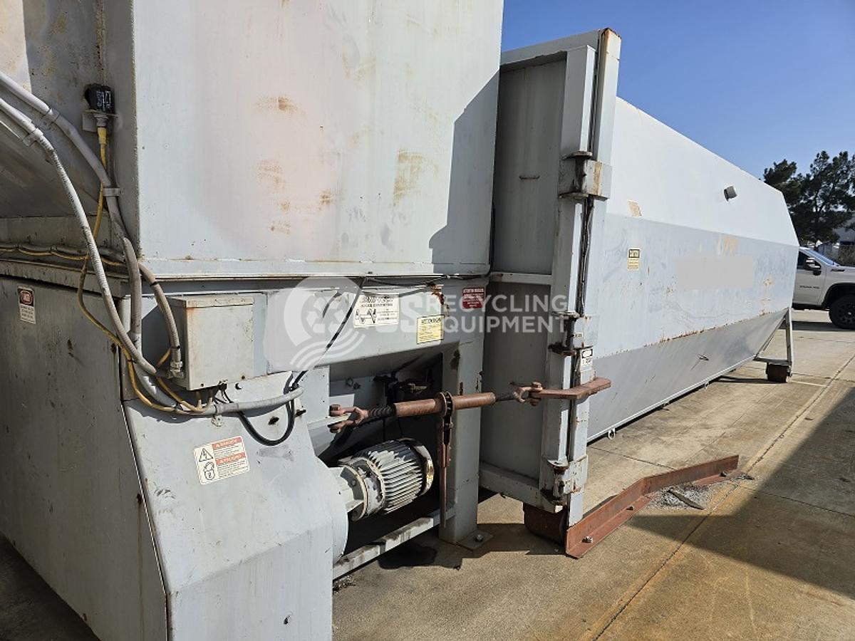 Used Sani-Tech 15HP Auger Compactor with (2) Receiver Boxes