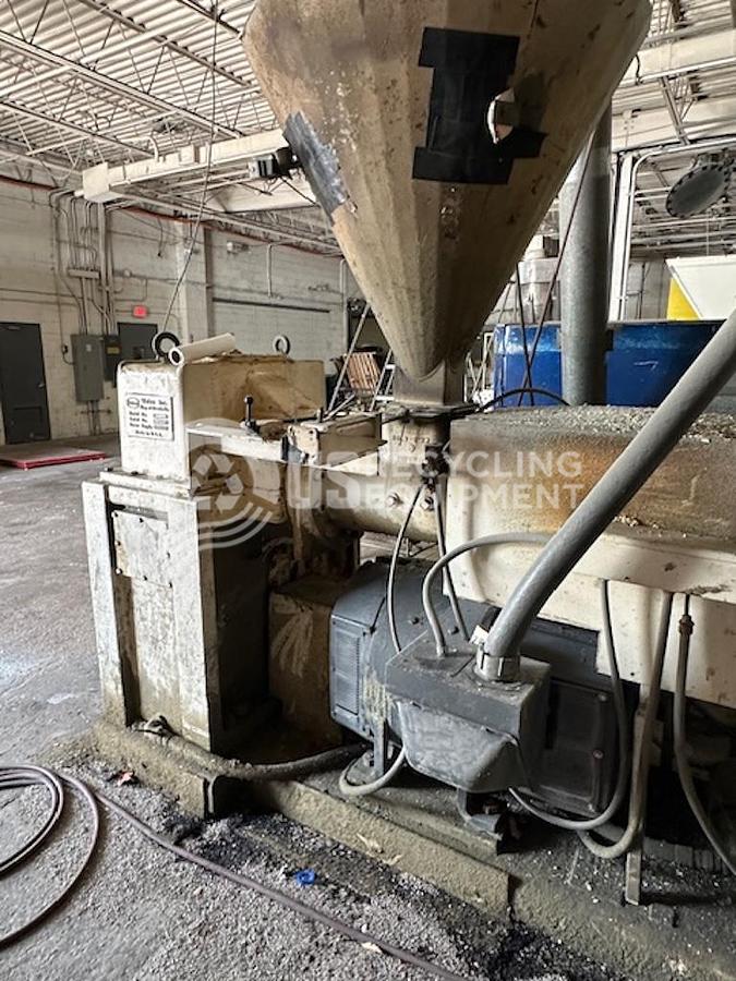 Used Welex 2008732 Single Screw Extruder with Pelletizer