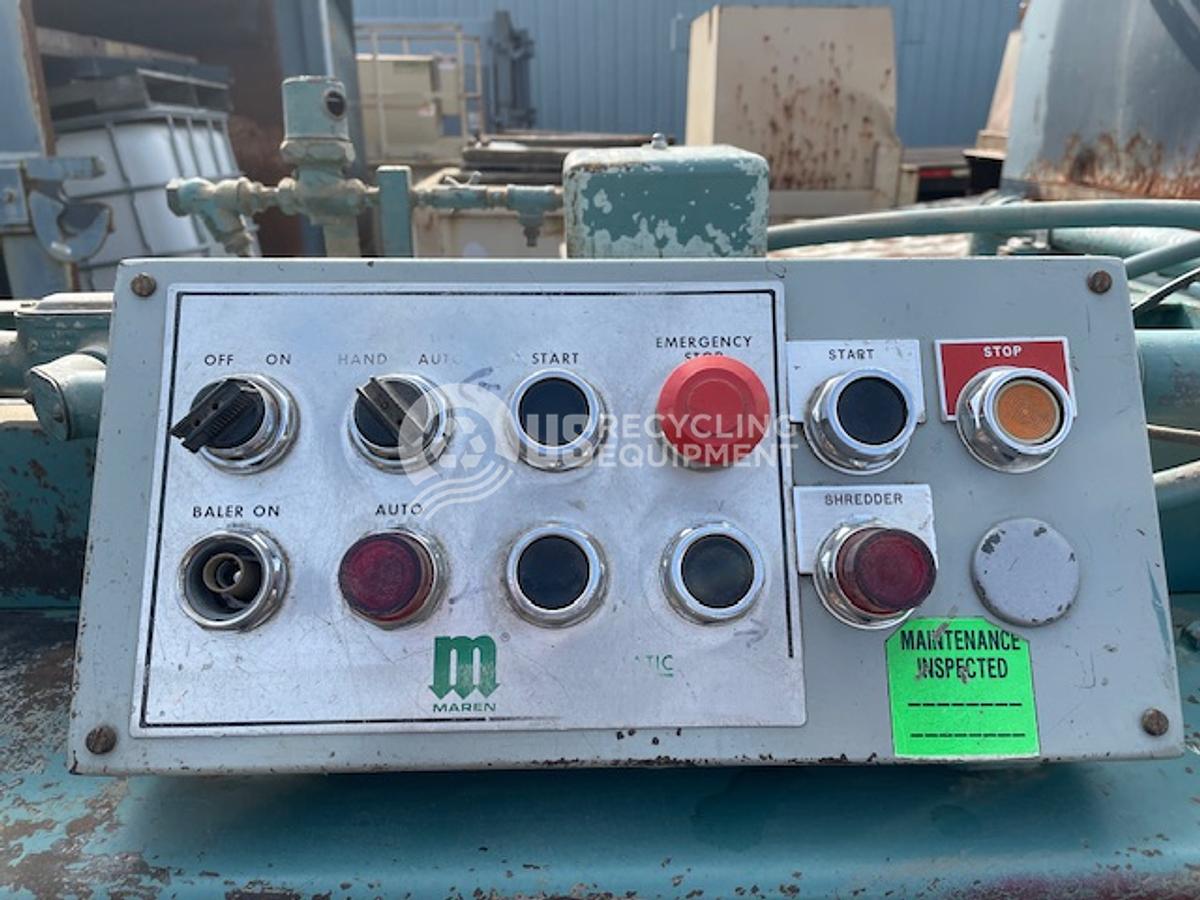 Used Maren Shredder/Conveyor/Horizontal Baler/Dust Control System