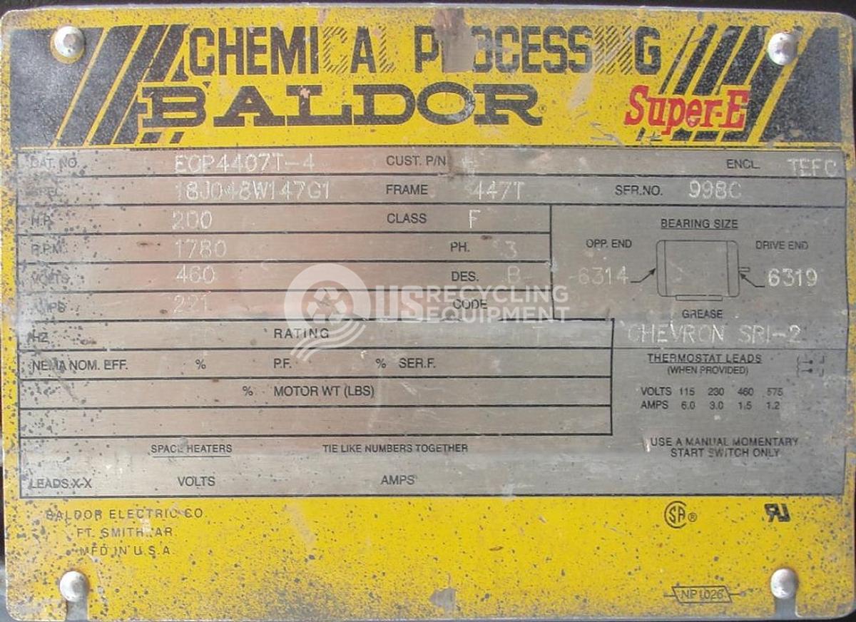 Used Agglomerator 200 HP SS Densifier with Conveyor