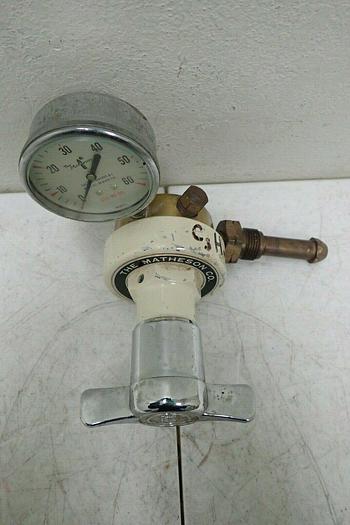 Used The Matheson Co. 1P Gas Pressure Regulator with 22287-1 Gauge