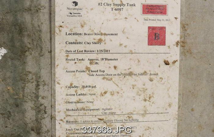 Used Stainless Steel Clay Slurry Tank, 18x15, 38000 Gallons #33796