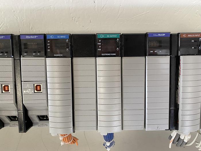 Used Allen-Bradley 1756-L73S, 1756-En2T & 1756-PB72 on 1756-A17 ControlLogix Chassis