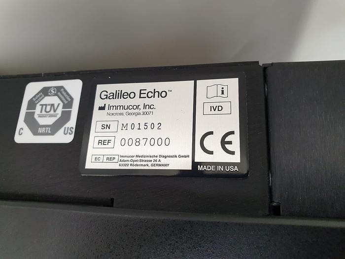 Used Immucor Galileo ECHO Blood Bank Analyzer