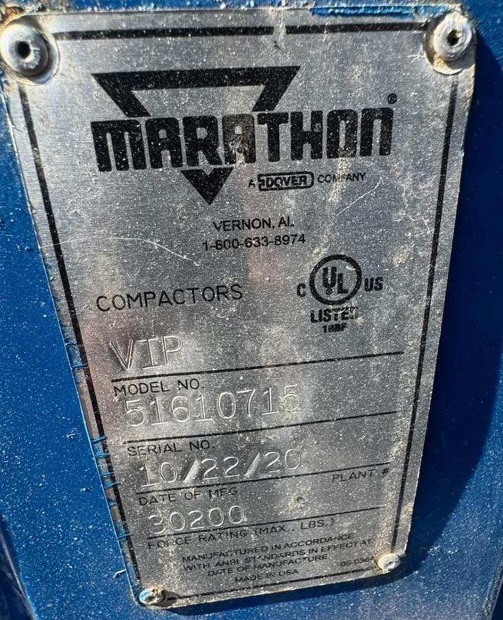 Used Marathon Vert-I-Pak 3 yard
