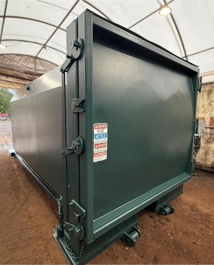 Used Bace 30 yard Self-Contained Compactor Operational