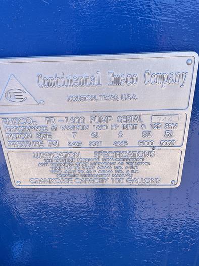 Used Continental Emsco FB-1600