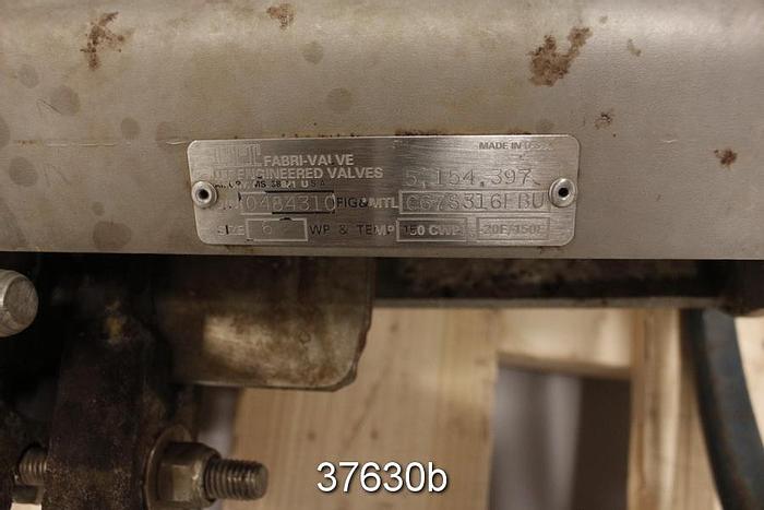 Used Fabri 6" Hand Operated Knife Gate Valve #37630